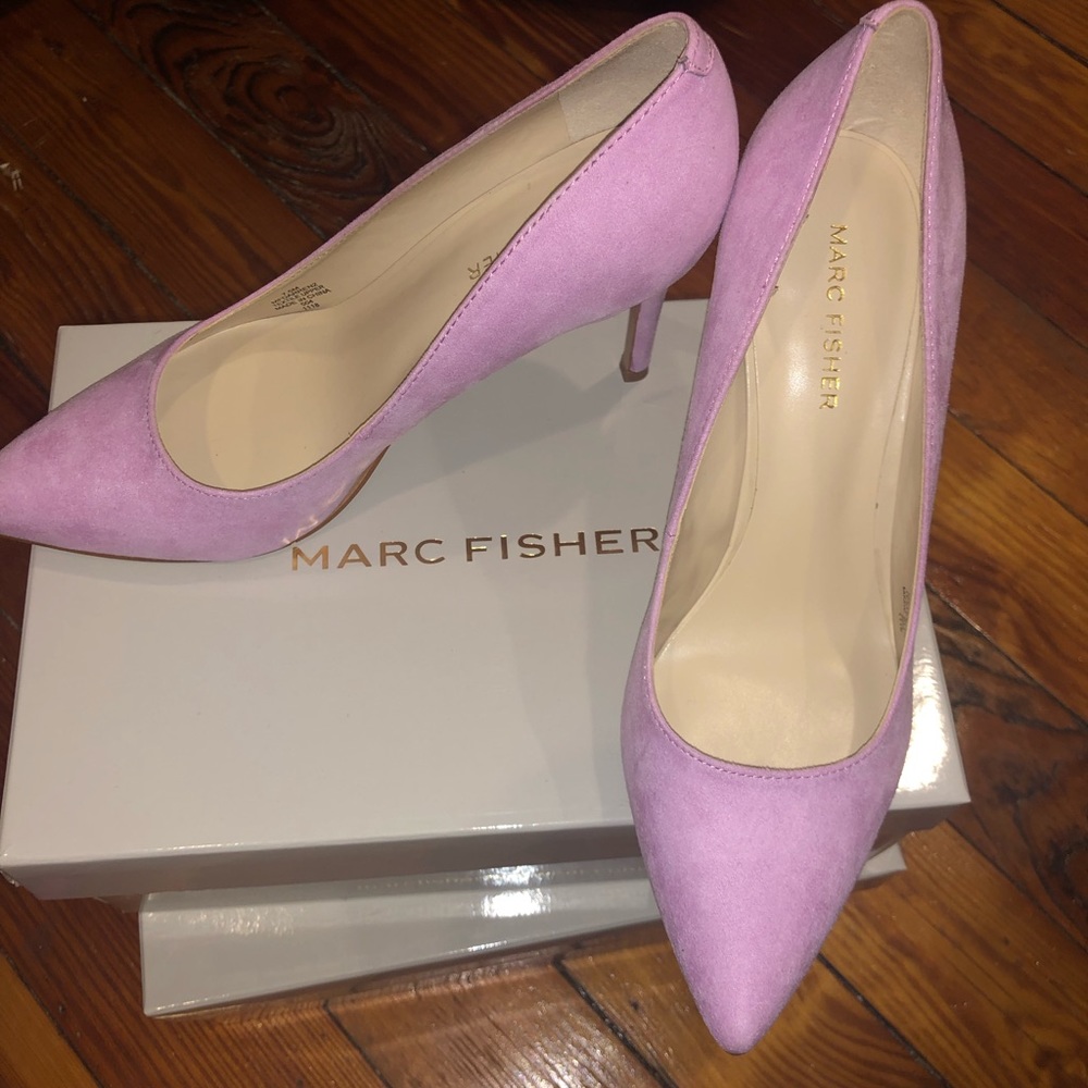 Pink Suede Marc Fisher Heels